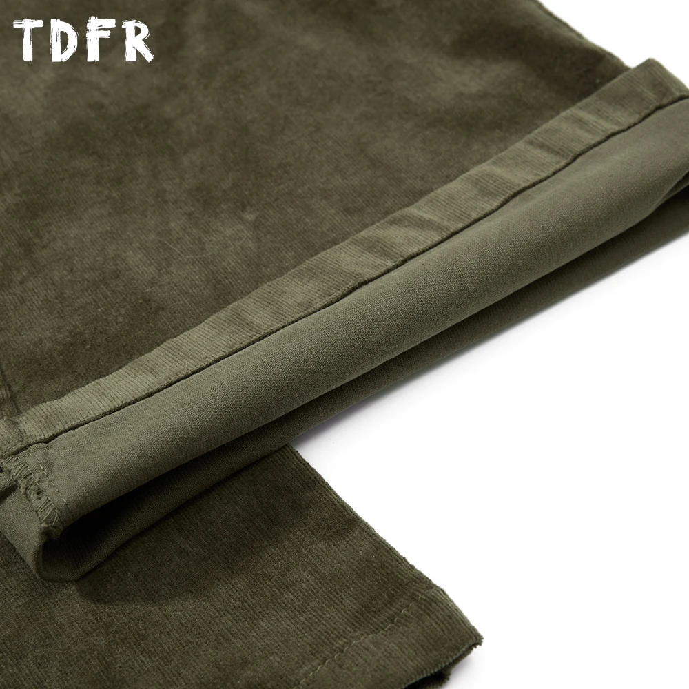 سروال قصير للرجال متعدد الجيوب للخريف والشتاء سروال كلاسيكي مستقيم فضفاض للرجال #5