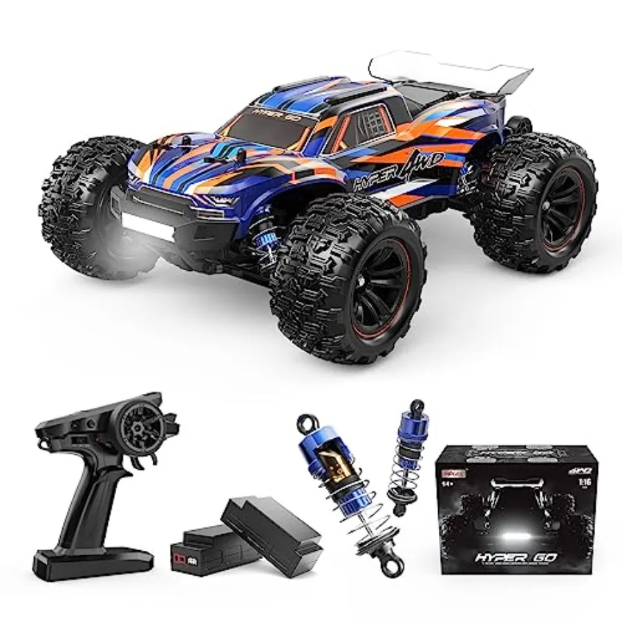 

HYPER GO H16DR 1:16 Scale Ready to Run Fast Remote Control Car High Speed Jump RC Monster Truck Off Road RC Cars 4WD All Terrai