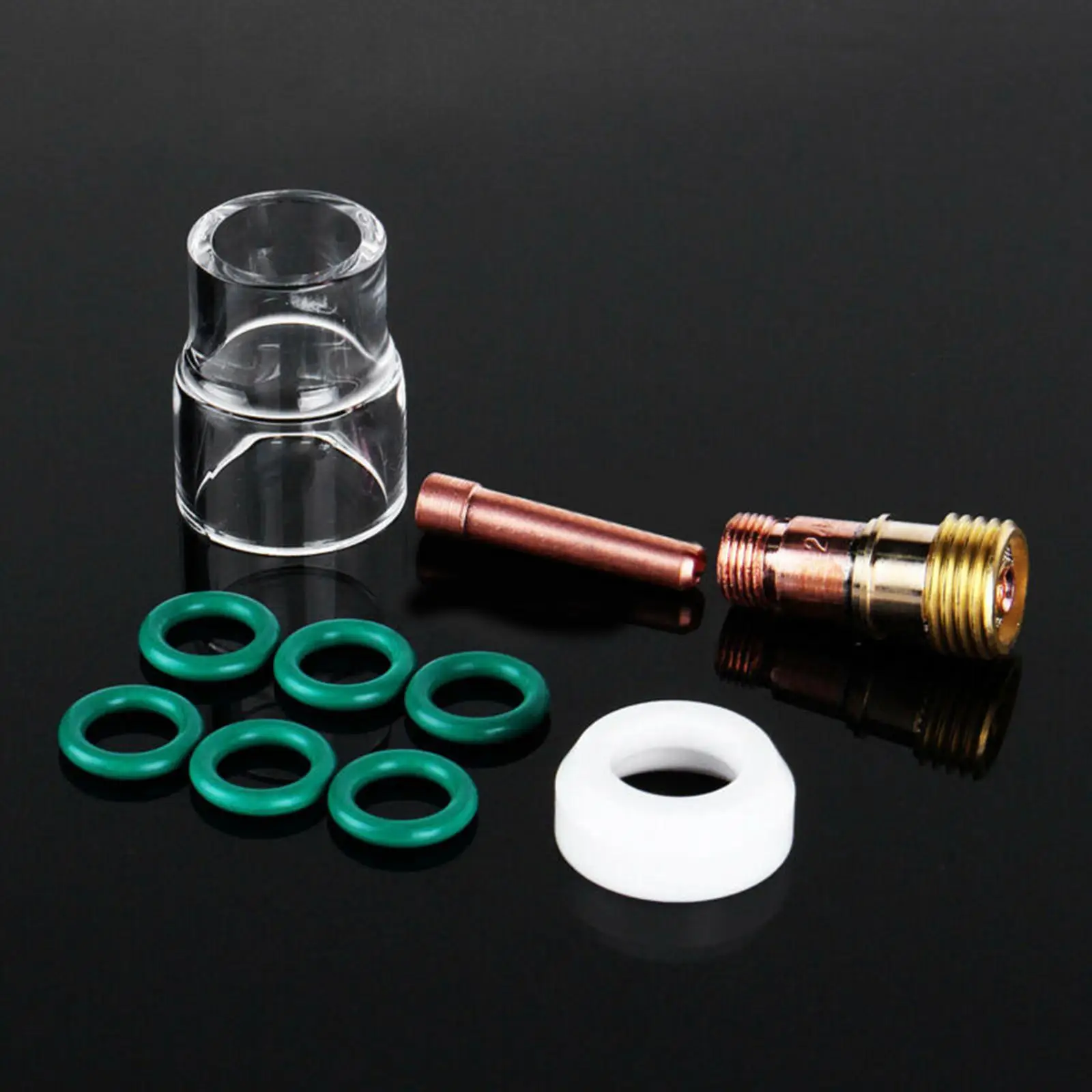 10x Glass Cup TIG Welding Torch Accessories Lens TIG Stubby Gas Lens Cup Kit TIG Welding Stubby for WP-17/18/26