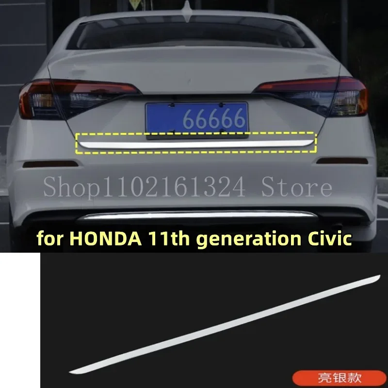 Fit for HONDA Civic 11th generation ailgate Rear Door Bottom Cover Molding Trim Stainless Steel back door trim car Accessories