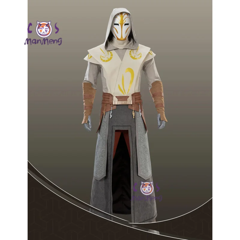 

Superhero SW Jedi Temple Guard Cosplay Costume Masks shoes jackets props men new fantasy uniforms, Halloween party suit XS-XXXL