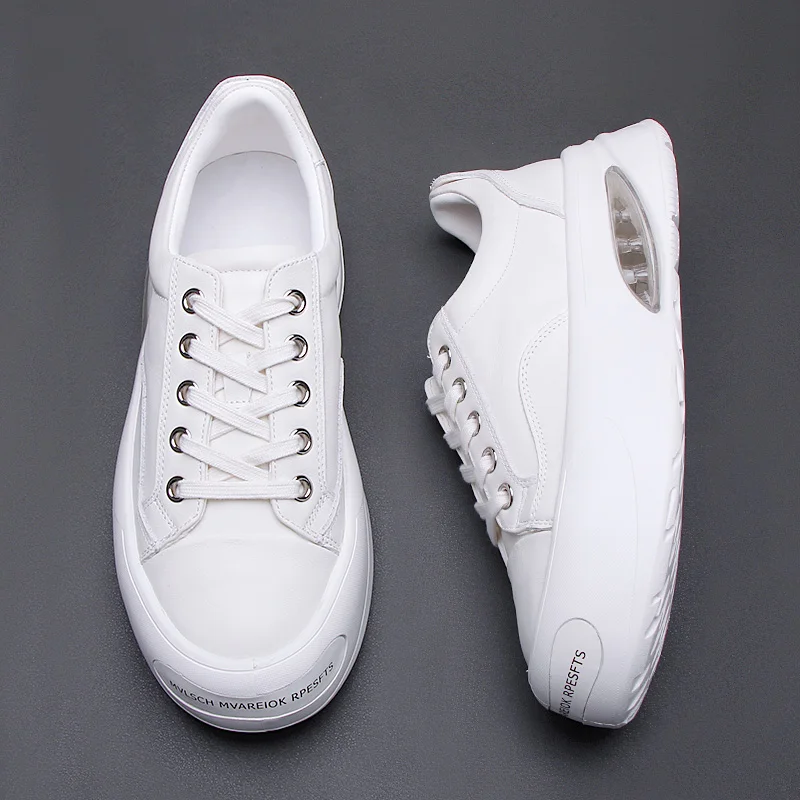 European station summer men's shoes casual shoes 2024 new cowhide breathable board shoes soft soled comfortable sports shoes for