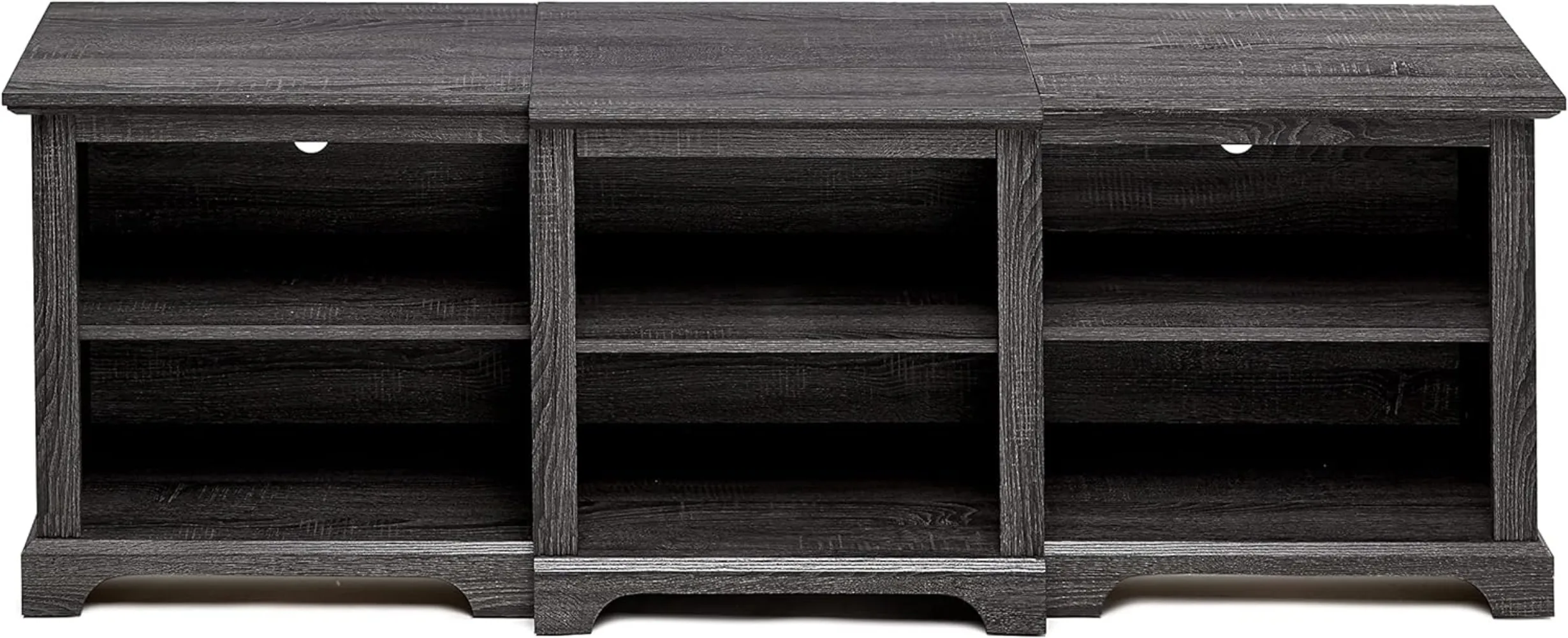 Rockpoint 70inch Modern TV Stand Storage Media Console Entertainment Center for TVs up to 80,Charcoal