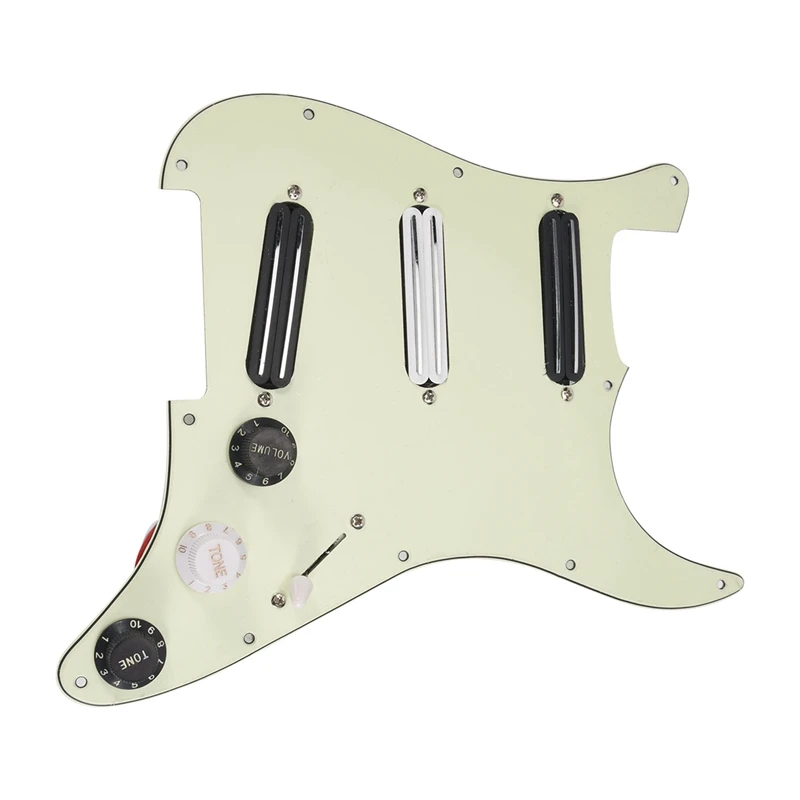 

SSS 11 Hole Strat Electric Guitar Loaded Pickguard Prewired Scratch Plate With 3 Dual Rail Humbucker Pickup