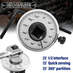 1/2 Inch Angle Torque Wrench Gauges Tool Adjustable High Hardness Silvering Long Handle Wrench Meter Repairing for Car Measure