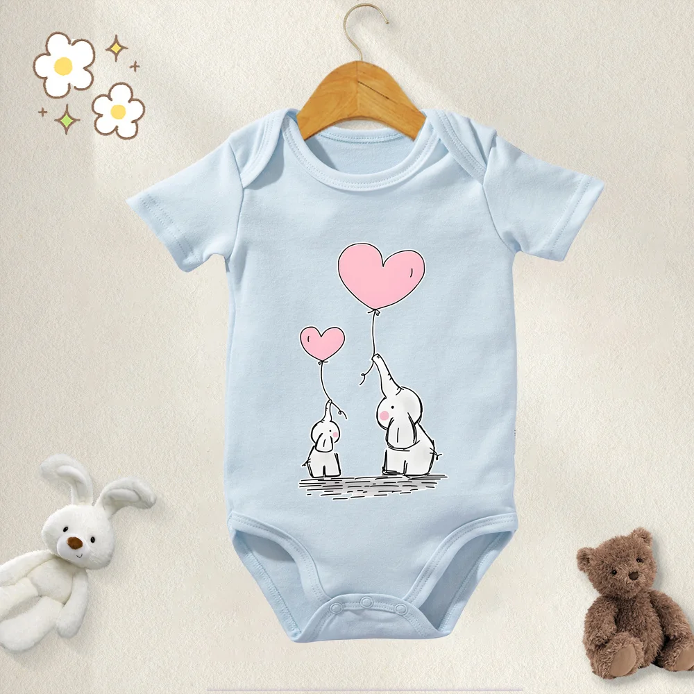 100% Cotton Baby Onesie Bodysuit Happy Mother's Day Print For 0 To 12 Months Newborn Short Sleeves Romper Onesies Baby Clothes