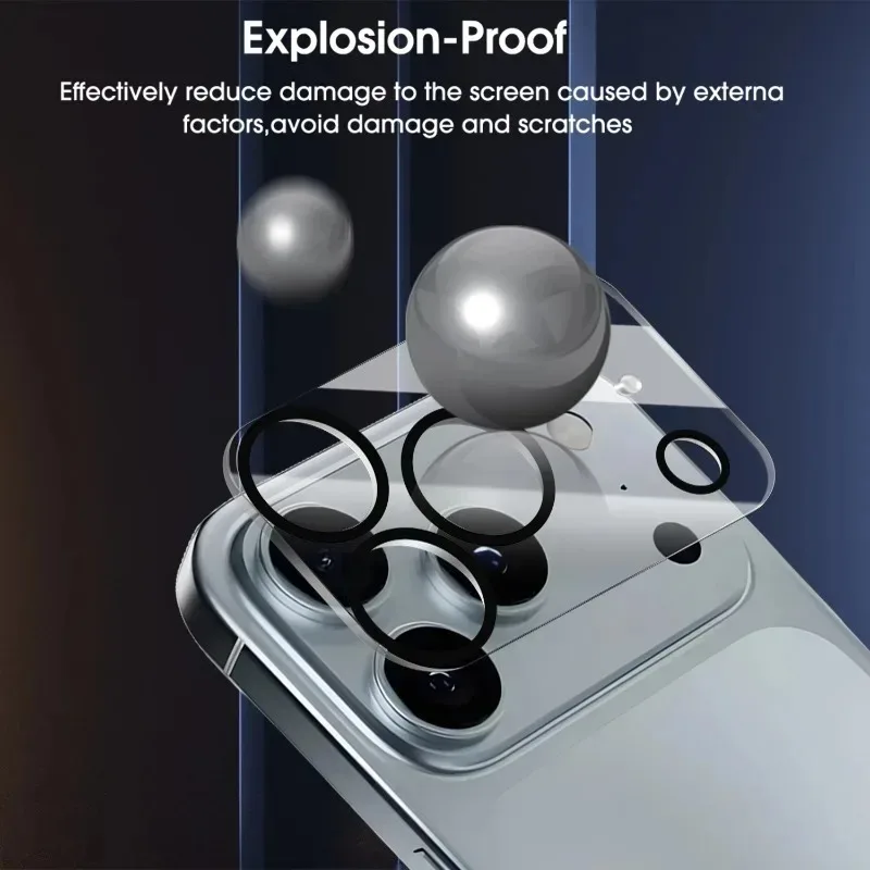 Tempered Glass Camera Lens Protectors for iPhone 17 ProMax/17 Pro/17 Air Clear Anti-scratch Lens Protective Films for iPhone 16 - Image 4