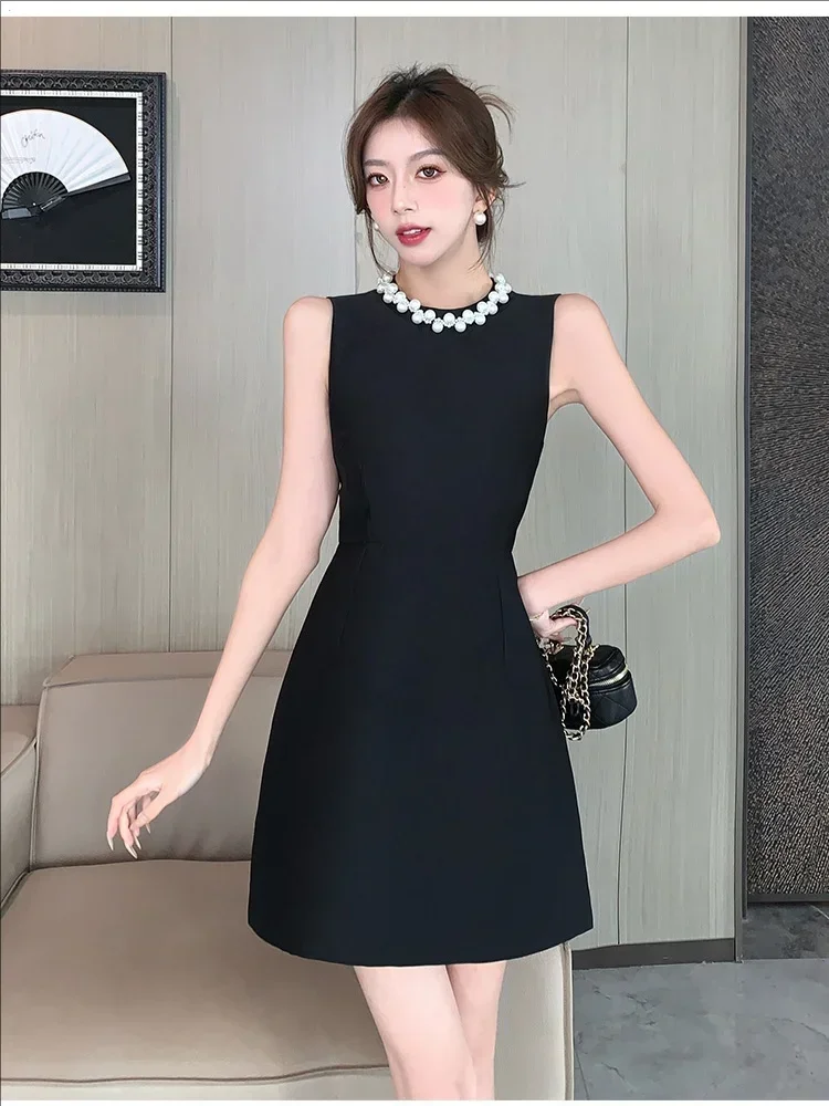 Korean Fashion Short Dress for Women Retro Sweet Spicy Girl Square Neck Long Sleeved Dresses High Waist Fluffy Dress Autumn New