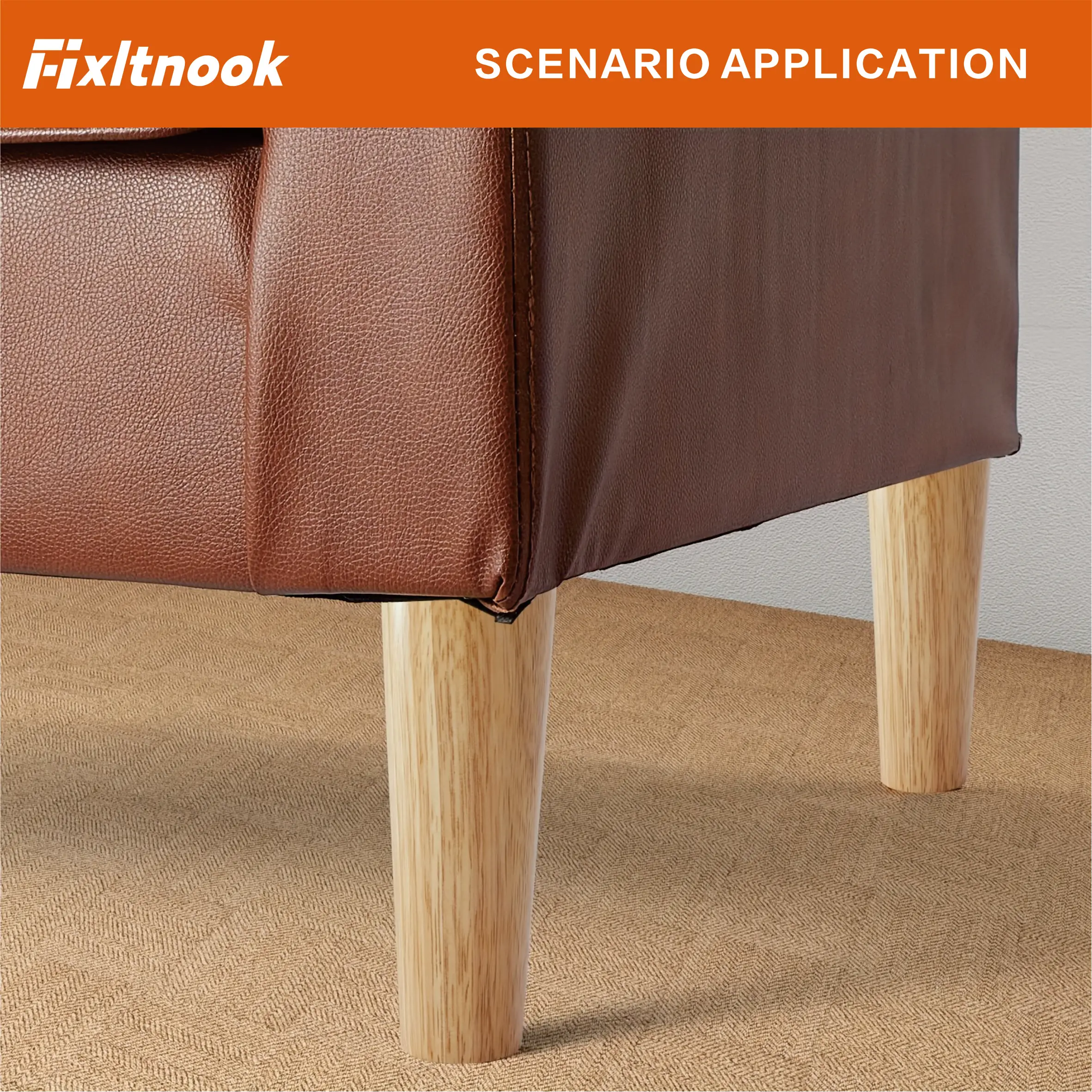 4인치 원목 가구 다리, 중세 현대식 목재 교체용 발 4개