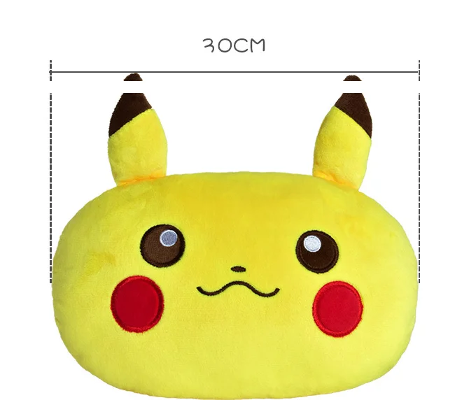 3pcs Pikachu Car Seat Headrest Pillow Auto Car Neck Pillow Kawaii Head Support Lumbar Support For Office Chair Cushion