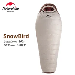 Naturehike Camping Sleeping Bags Snowbird Mummy Sleeping Bag All Season Waterproof Sleeping Bag Duck Down Winter Sleeping Bag