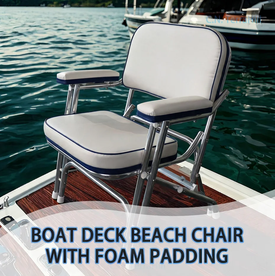 Foldable Boat Chair Marine Seat Waterproof PVC Leather with Model 86601WB