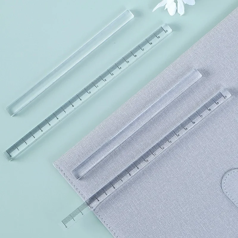 Transparent and Simple Acrylic Ruler Cubic Acrylic Straight Ruler Student Drawing and Measuring Ruler