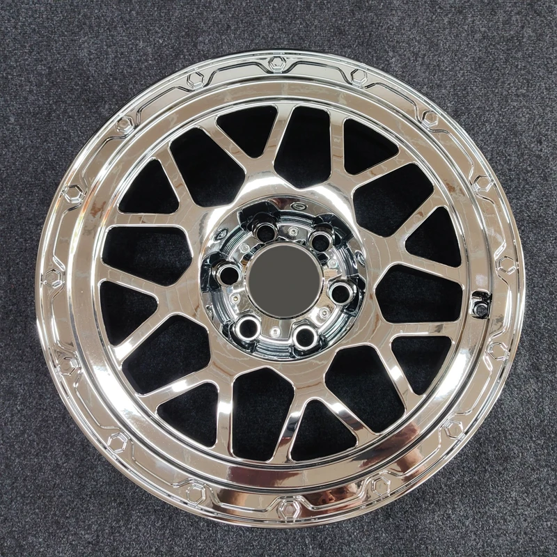 Full Chrome Silver Plated Precision Forged Wheels Lightweight Wear Resistant Deep Dish Floating RimsECE R124 E‑Mark JWL