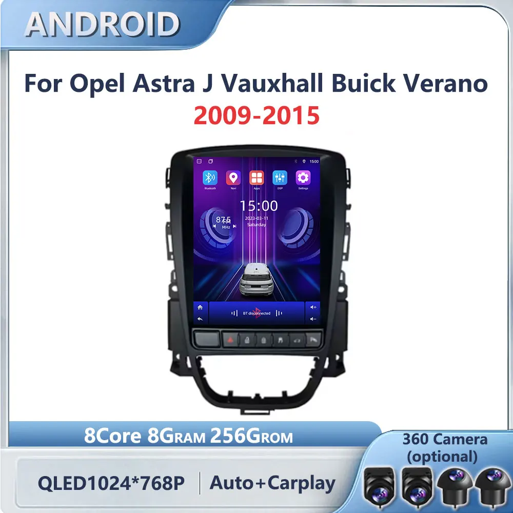 For Opel Astra J Vauxhall Buick Verano 2009-2015 Car Wireless Carplay Android Auto Radio Navigation GPS Multimedia Video Player