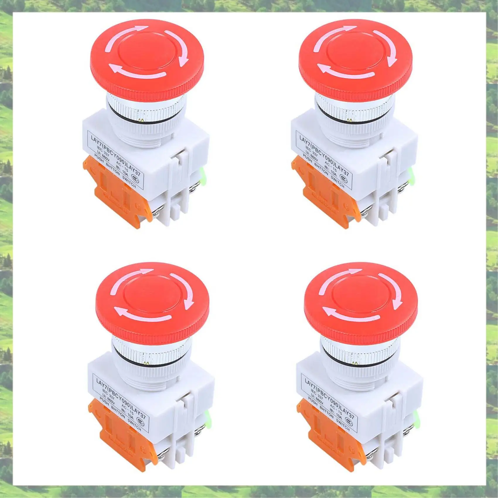 

A59Z-4X Красный грибной колпачок 1НО 1НЗ DPST Кнопочный переключатель аварийной остановки переменного тока 660В 10А