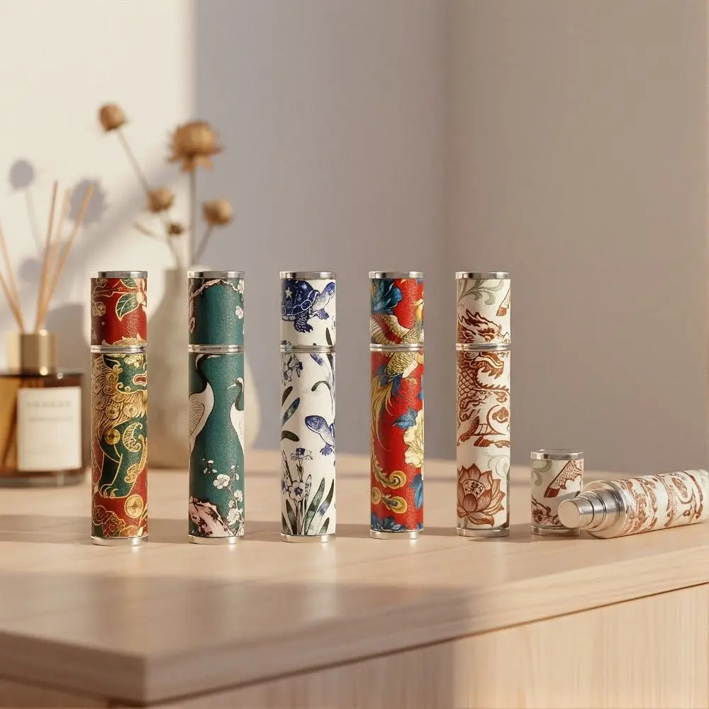 Portable PU Leather Perfume Bottle 10ml Cartoon Spray Bottle Leak-proof Refillable Perfume Atomizer Bottle Travel