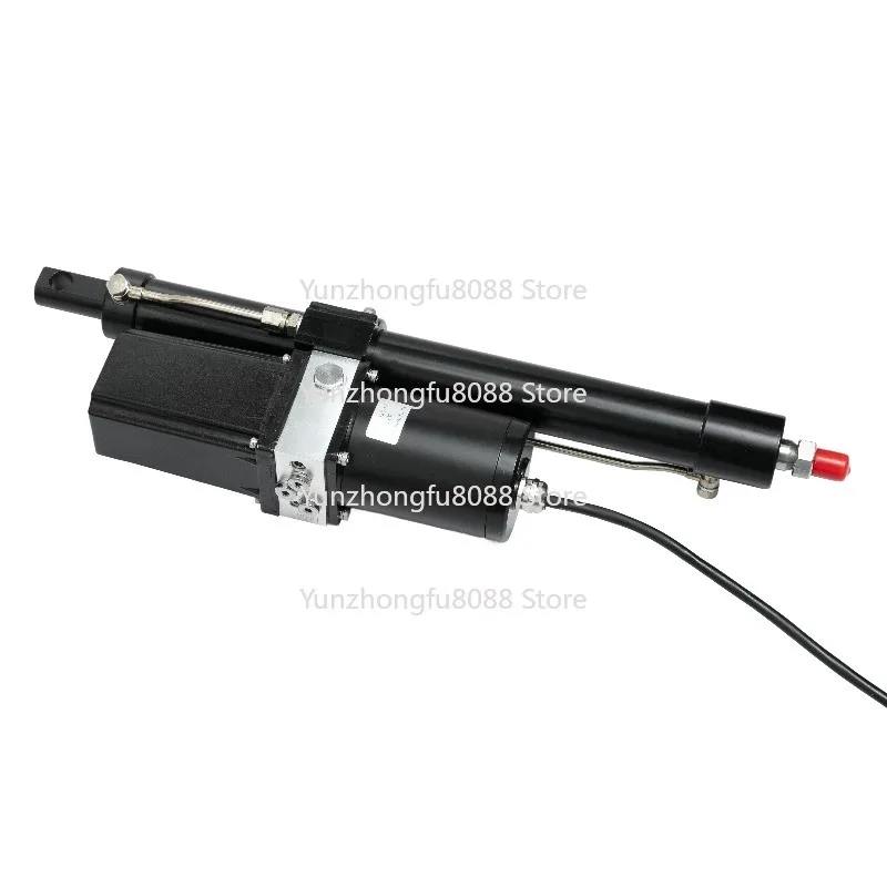 1T Overload 350mm 12v/24v/48v DC 350mm Stroke Electro-Hydraulic Linear Actuator 10-12mm/s Speed 800w Electro-Hydraulic Actuator