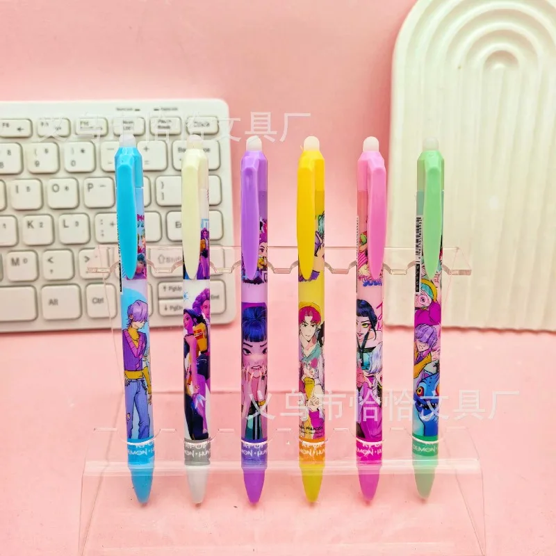 Stylo Gel Effaçable Kpop Demon Hunters Huntrix Rumi Mira Zoey – Papeterie Populaire Anime, Fournitures d'Étude, Cadeau