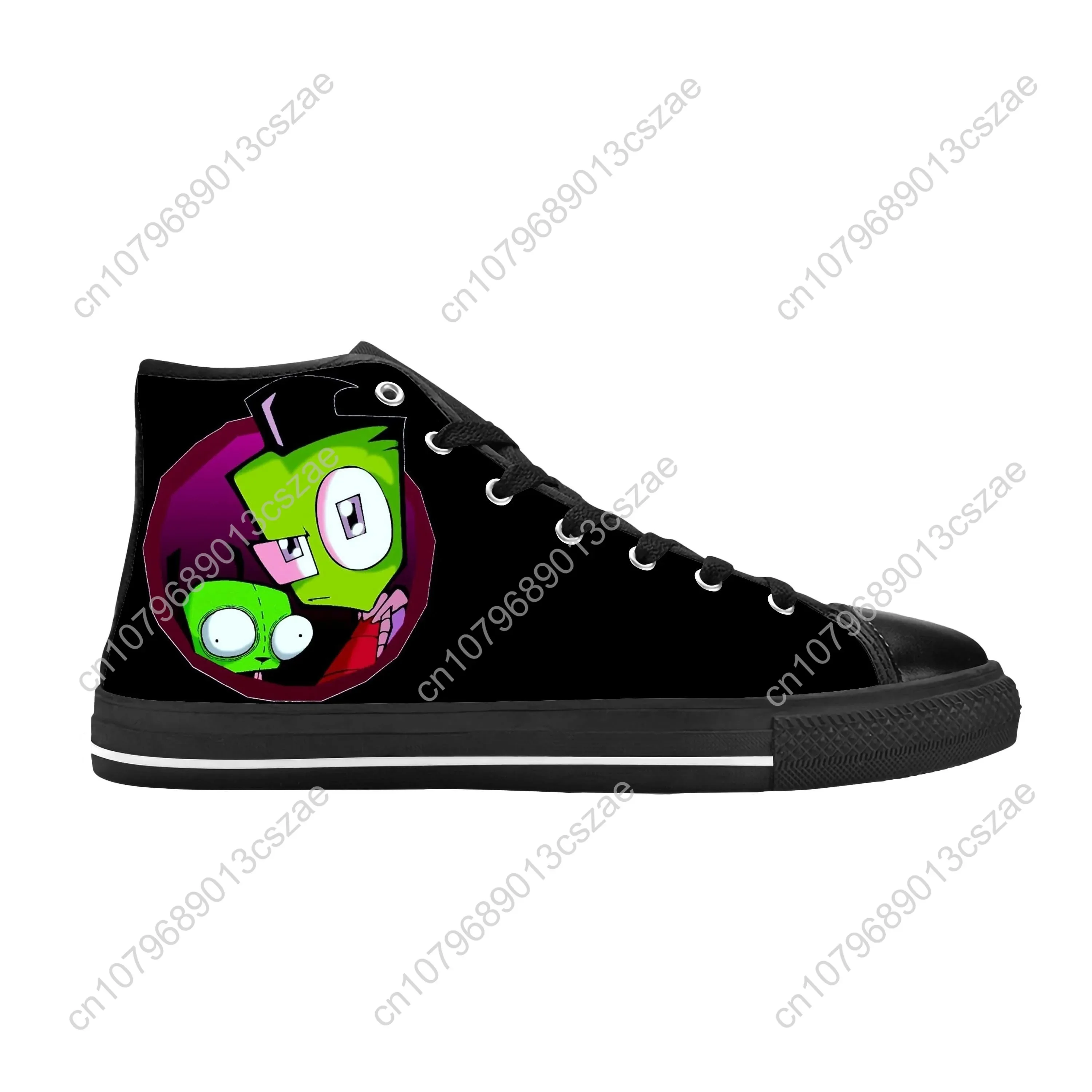 Zim Gir-Zapatillas deportivas con estampado 3D para hombre y mujer, zapatos de tela informales con dibujos animados, Manga, Alien, cómodos y transpirables