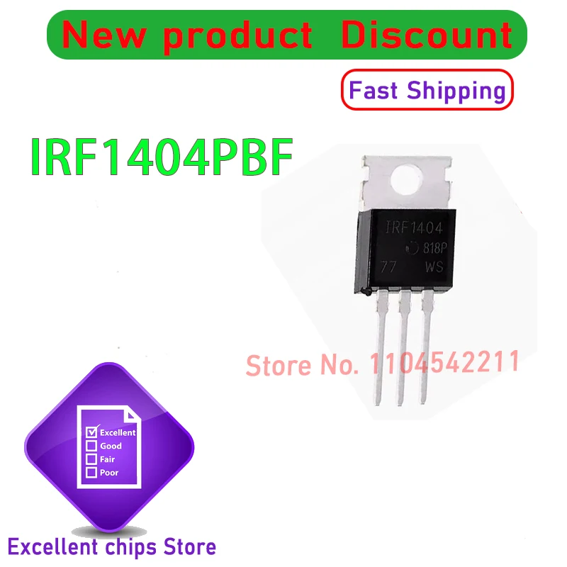 

10-100PCS 100% New Imported Original IRF1404PBF IRF1404 TO-220