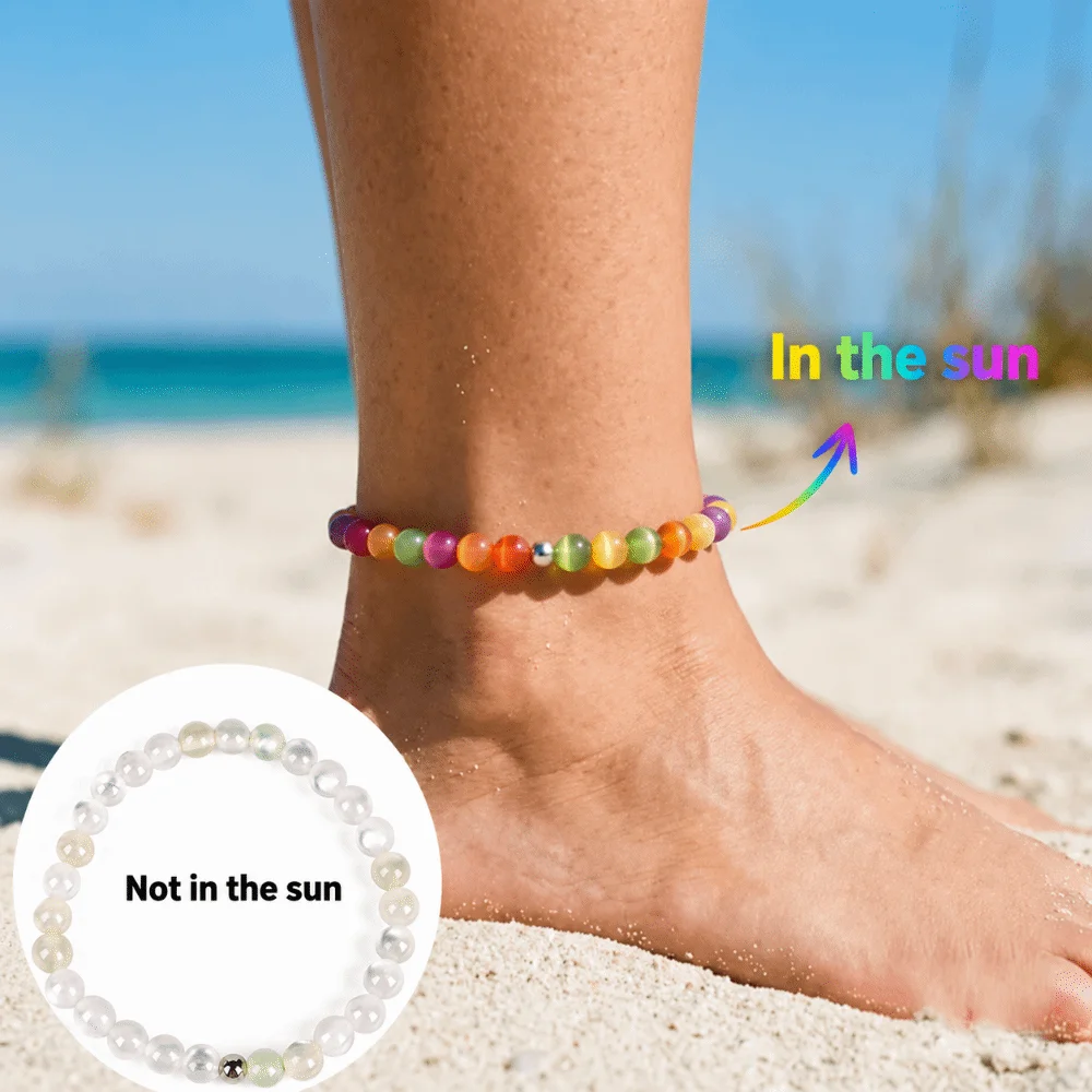 UV Reactive UV Reactive Bracelet Sunlight Color Changing Cat Eye Effect Changing Bracelets Photochromic Bohemian Style Bracelet