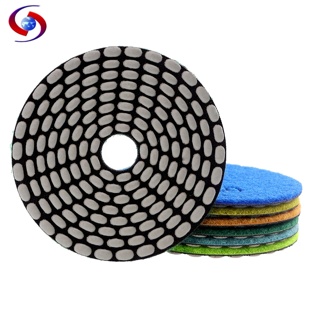 

4" Dry Diamond Polishing Pad Super Nano Scale Flexible Grinding Discs For Granite Marble Stone Concrete Floor Polishing 1 PCS