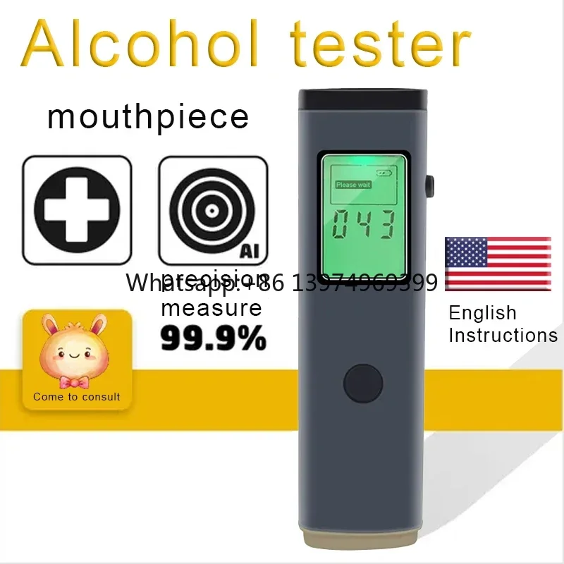 Customizable High Precision Driving Safety Alcohol Tester ABS Material Convenient Carry Accurate Measurement Electrochemical