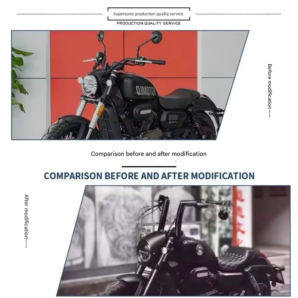 For QJMOTOR SRV300 modified motorcycle high handlebar automatic modified handlebar retro cruise handlebar