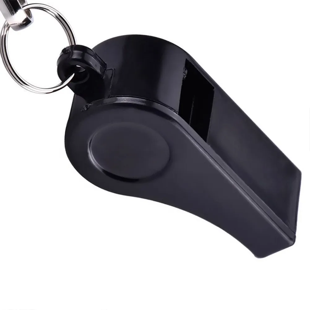 24Pcs Black Loud Plastic Whistles Emergency Survival Sports Training Referee Football Whistle Safety Outdoor Use