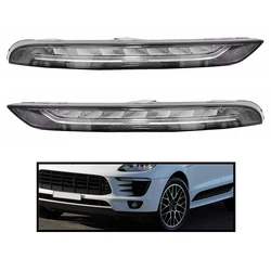 Front DRL LED Daytime Running Lights For Porsche Macan 2.0T 3.0T 2014-2017 Turn Signal OEM 95B941181A 95B941182A