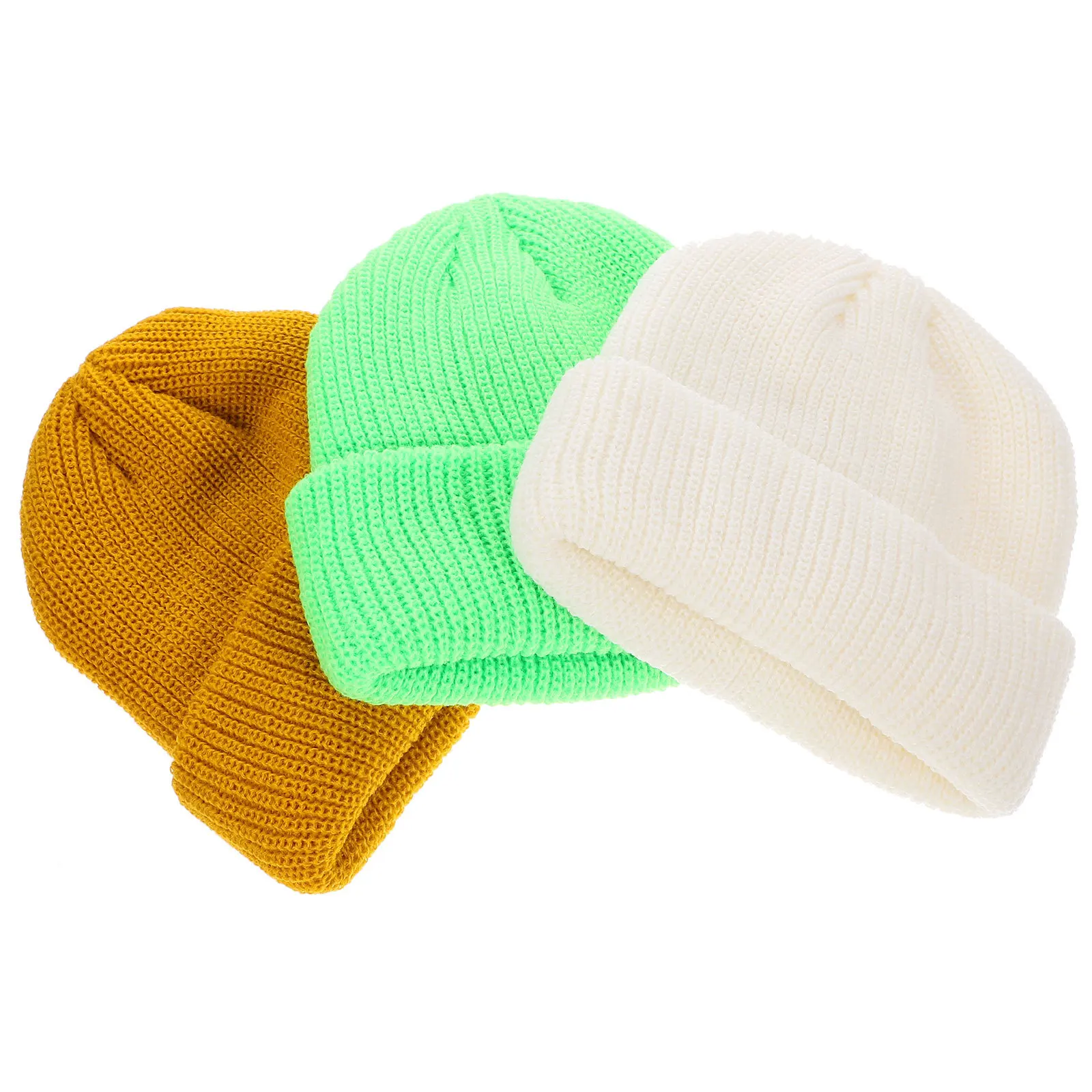 

3Pcs Winter Warm Hat Knitted Cap Unisex Stylish Lightweight Comfortable Gift Choice Friends Hat for Adult Winter Knitted Cap