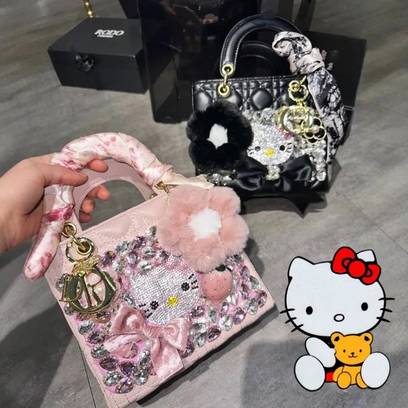 

Sanrio Hello Kitty сумка женская сумка для хранения косметики аниме клатч сумка-тоут для девочек мультфильм многофункциональный держатель для карт
