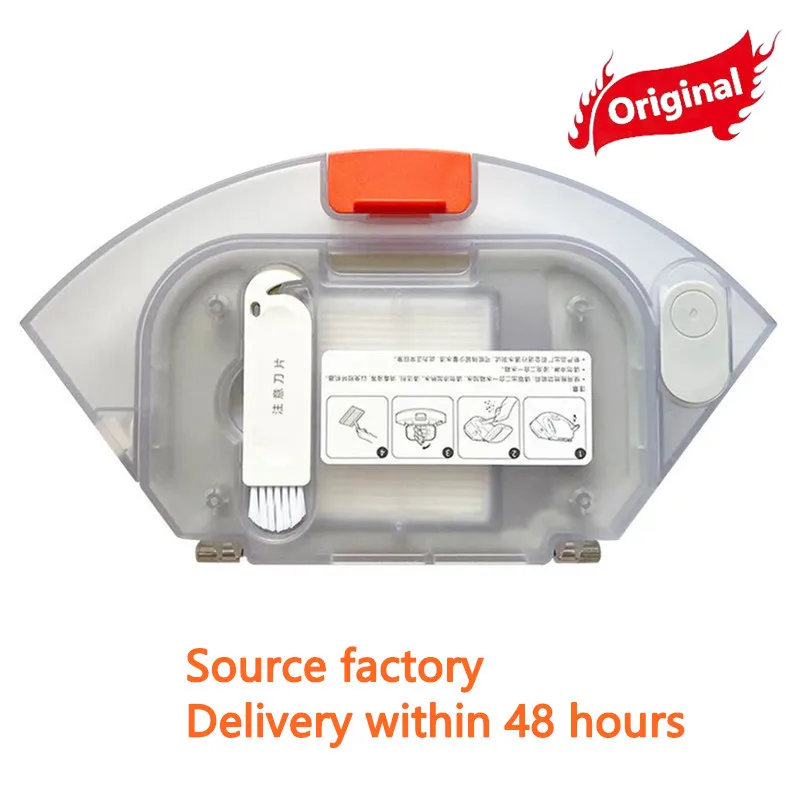 Original 2 in 1 Water Tank Dust Box For Xiaomi Mijia E10 E12 B112 Robot Vacuum Cleaner Spare Parts Hepa Filter Accessories