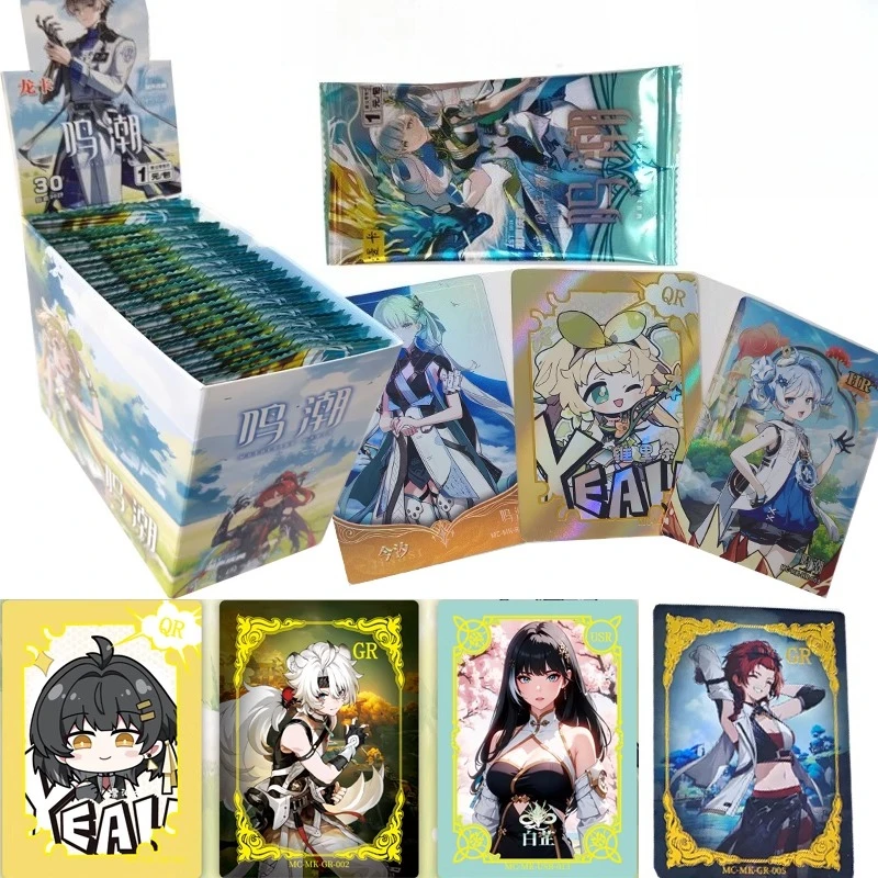 

Аутентичные игровая карта Wuthering Waves Celebration, коллекция периферийных персонажей аниме, флэш-карты, толстые карточки, игрушки, подарки