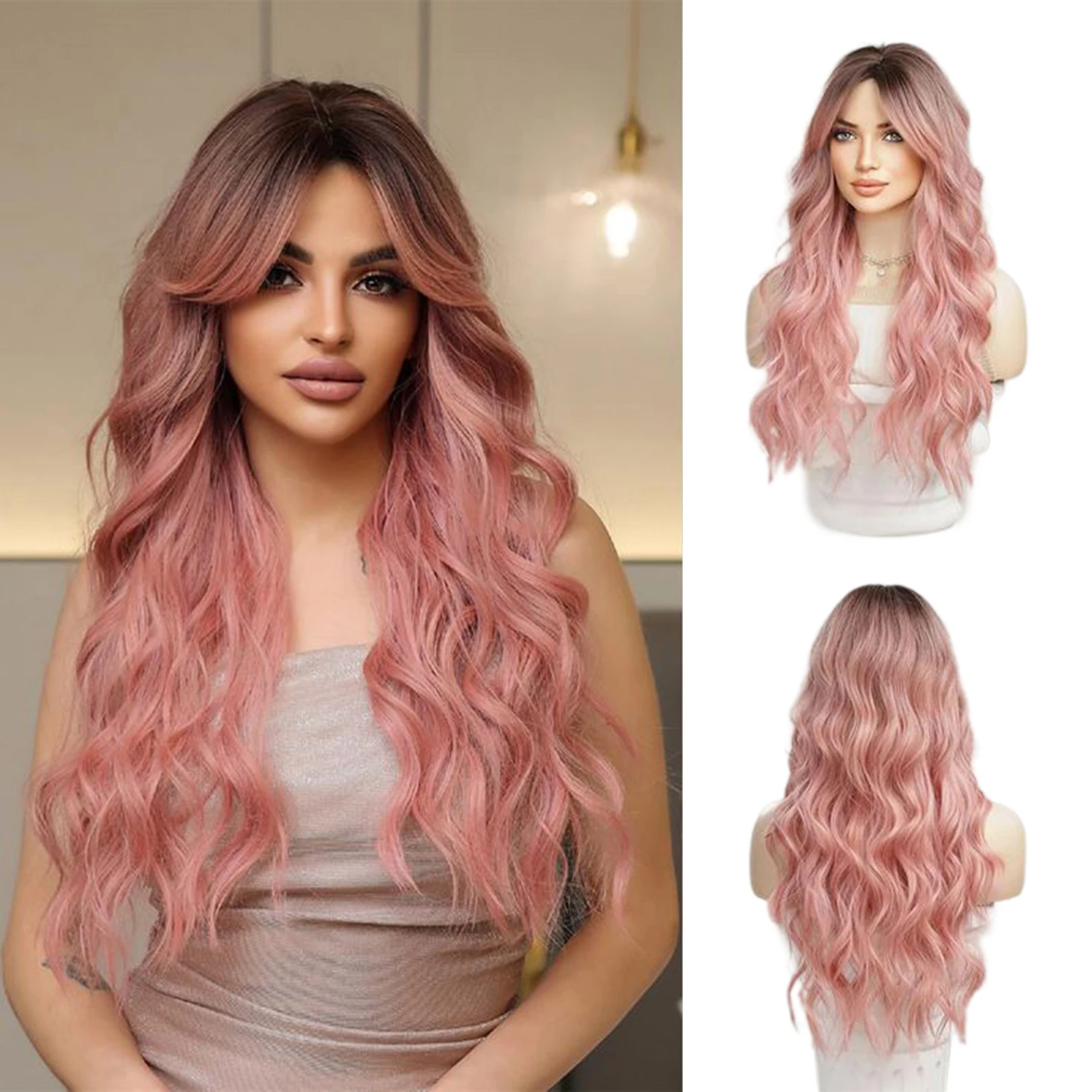 

Women's Wavy Hair Cosplay Wigs Heat Resistant Fiber Synthetic Wigs for Stage Movie Hair Styling MIAO-US