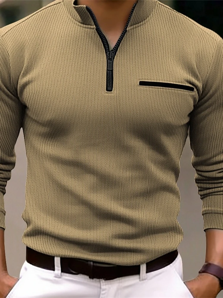 

Spor Striped irt Cotton Blend hine Waable Long Sve Loose Fit ex Summer Autumn Faion Casual Top