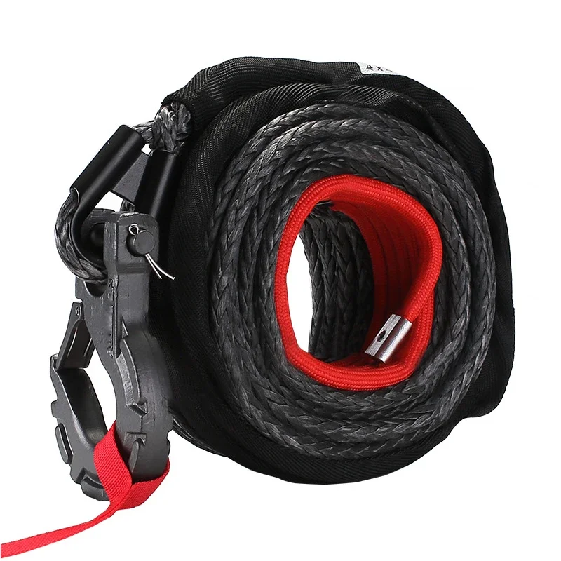Car Escape Winch Rope 35000 Lb 13mm Outdoor Off-Road High Strength Nylon Thickened Trailer Rope Suitable For Difficult Terrain