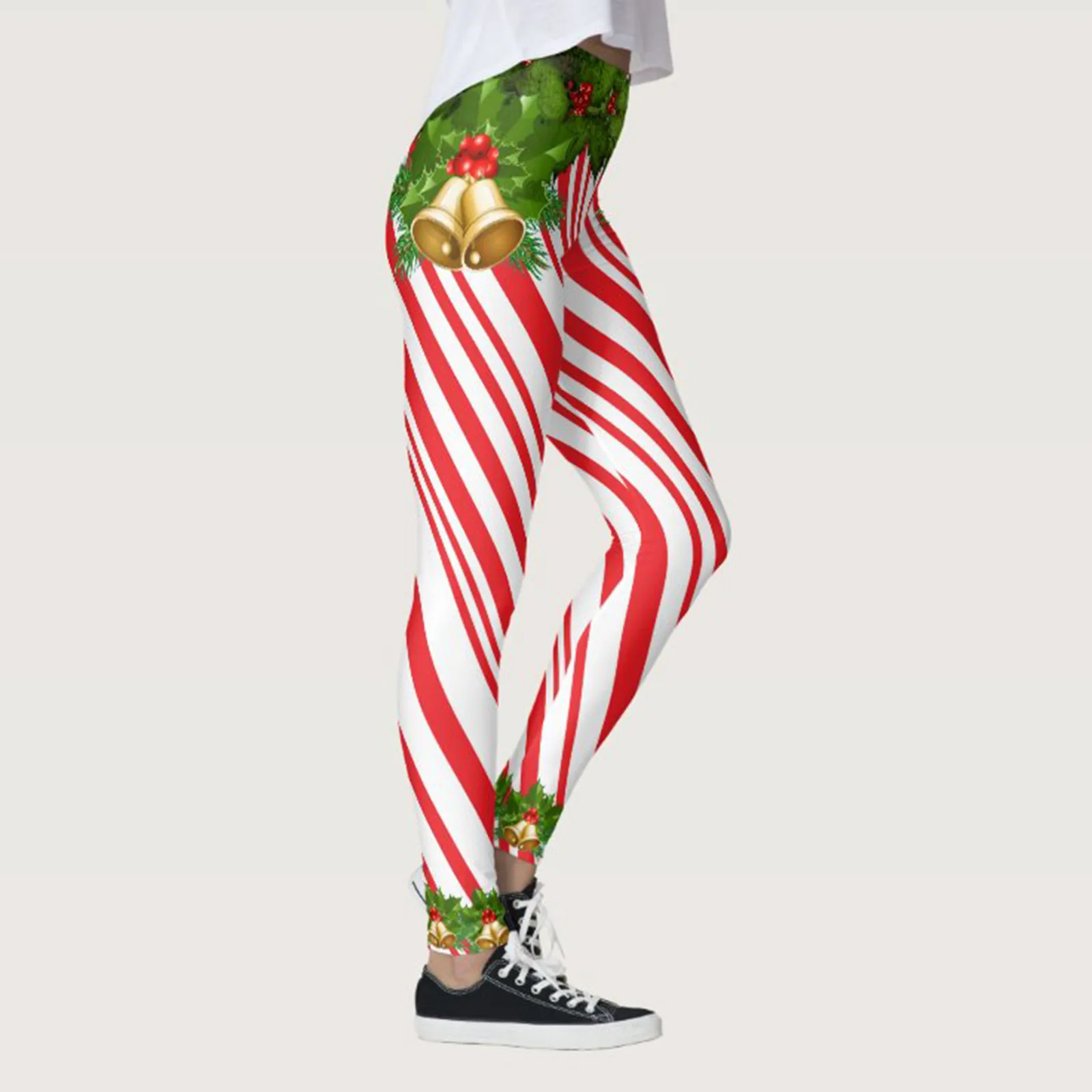 Christmas Women's A Pair Of Fashion Printed Pattern Slimming High Waist Leggings Costume 2024 Appear Thin Yoga Pants For Woman