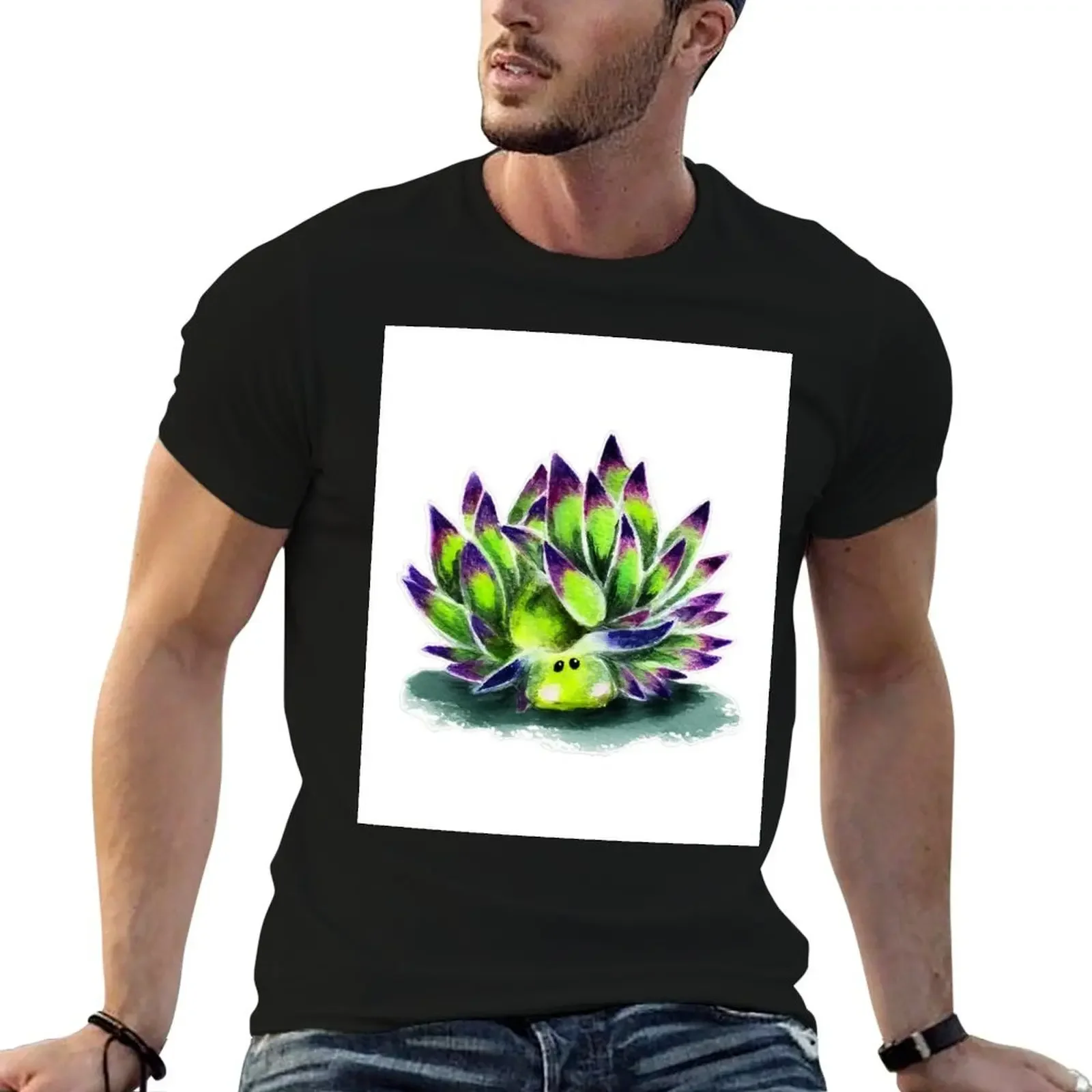 

Cute Nudibranch (Sea Slug) watercolour painting T-Shirt quick drying plain men t shirt