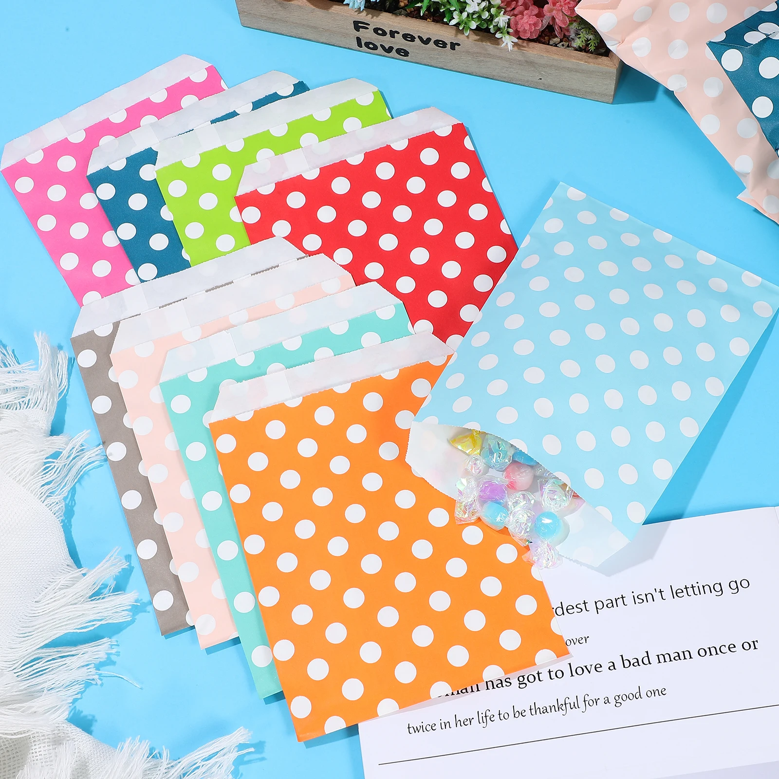 

300 Pcs C y Bag Small Cookies Paper Lightweight Durable Multi Function Biscuit Packaging Bags Wrapping Snack Glassine Kitchen
