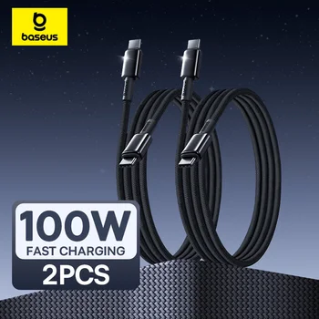 זוג כבלי טעינה מהירה Baseus 100W USB-C