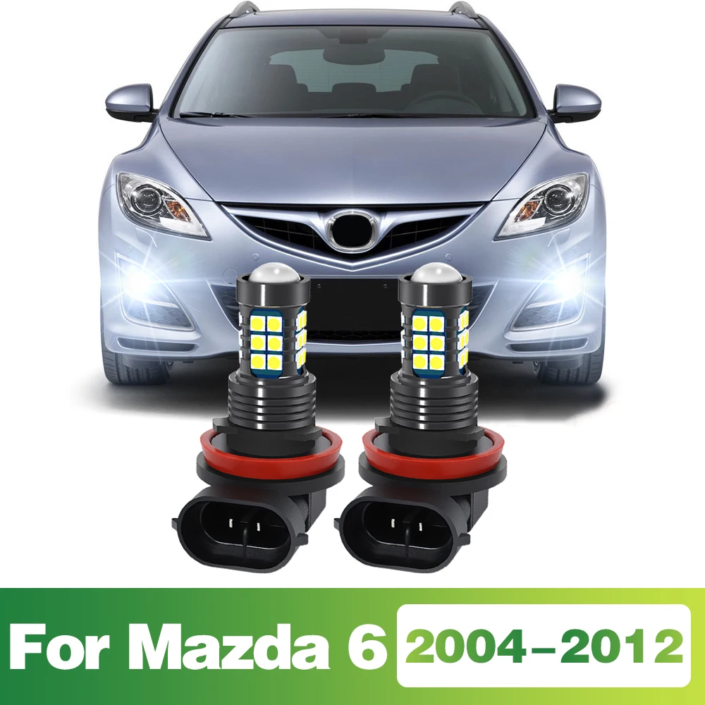 

2 шт. светодиодные лампы автомобиля передние противотуманные фары для MAZDA 6 2004 2005 2006 2007 2008 2009 2010 2011 2012 аксессуары