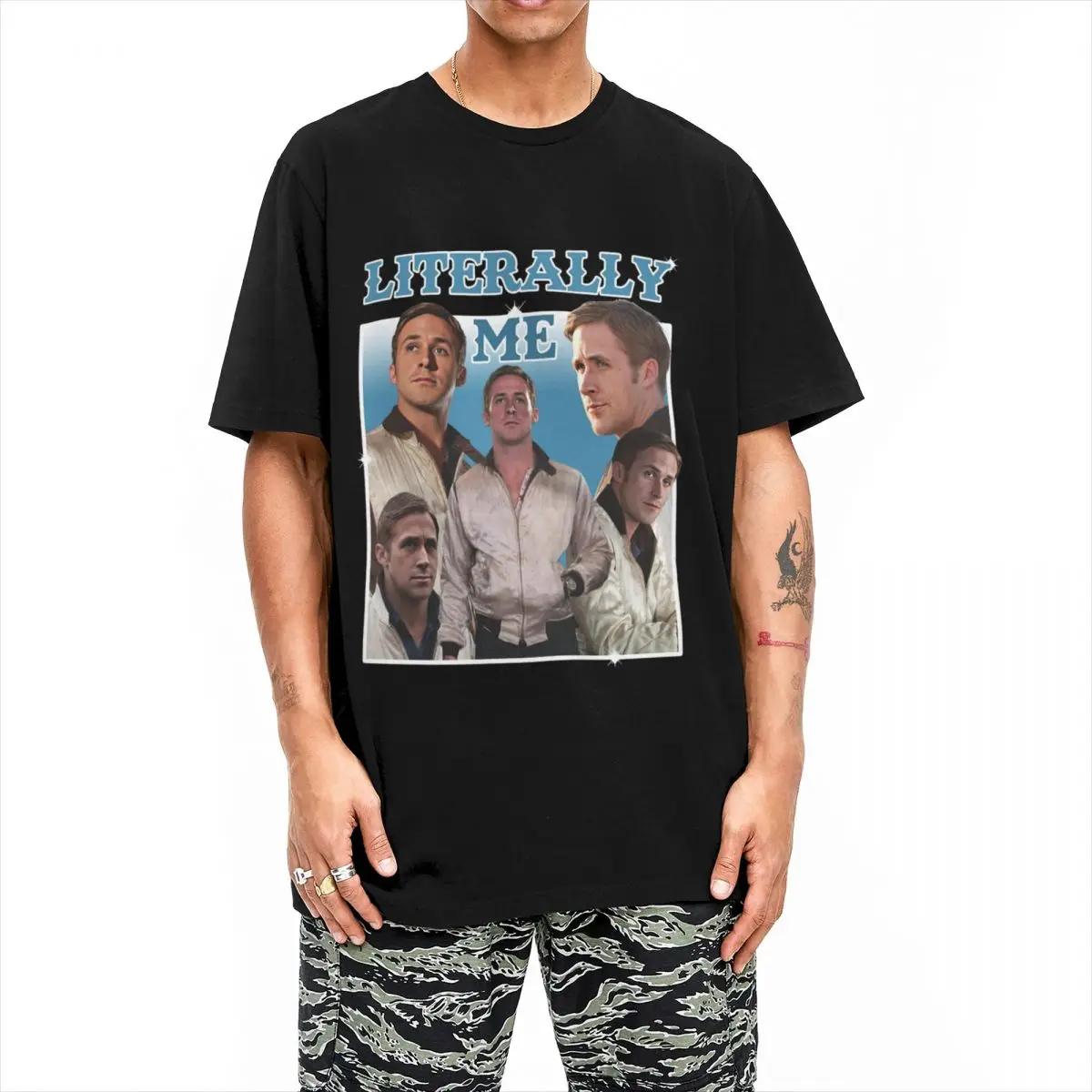 Мужская футболка с коротким рукавом и круглым вырезом, из натурального хлопка