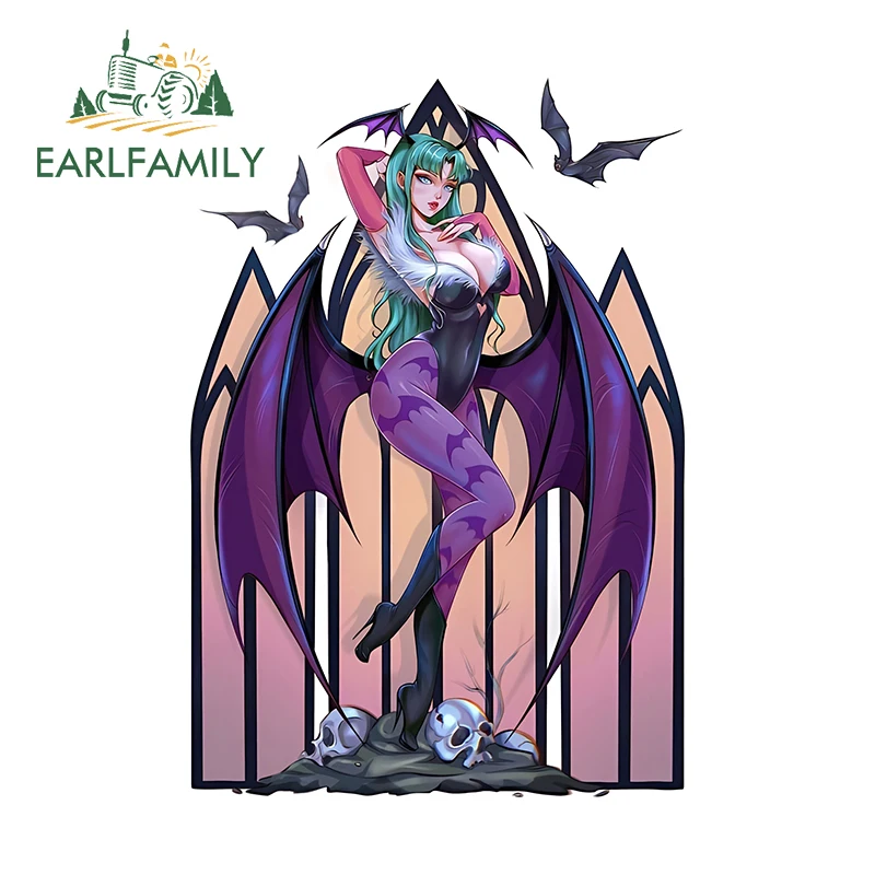 EARLFAMILY 13 см × 8,9 см Morrigan Devil Girl автомобильные наклейки крутые красивые персонажи графические наклейки прочный виниловый автомобильный Декор