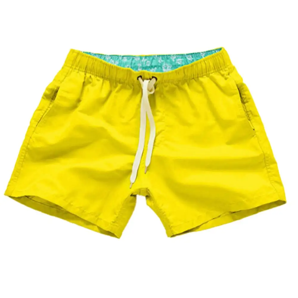 Сплошной цвет, повседневные мужские шорты с завязками на талии, летние пляжные шорты, брюки, мужские плавки на шнурке, спортивная одежда, мужская одежда