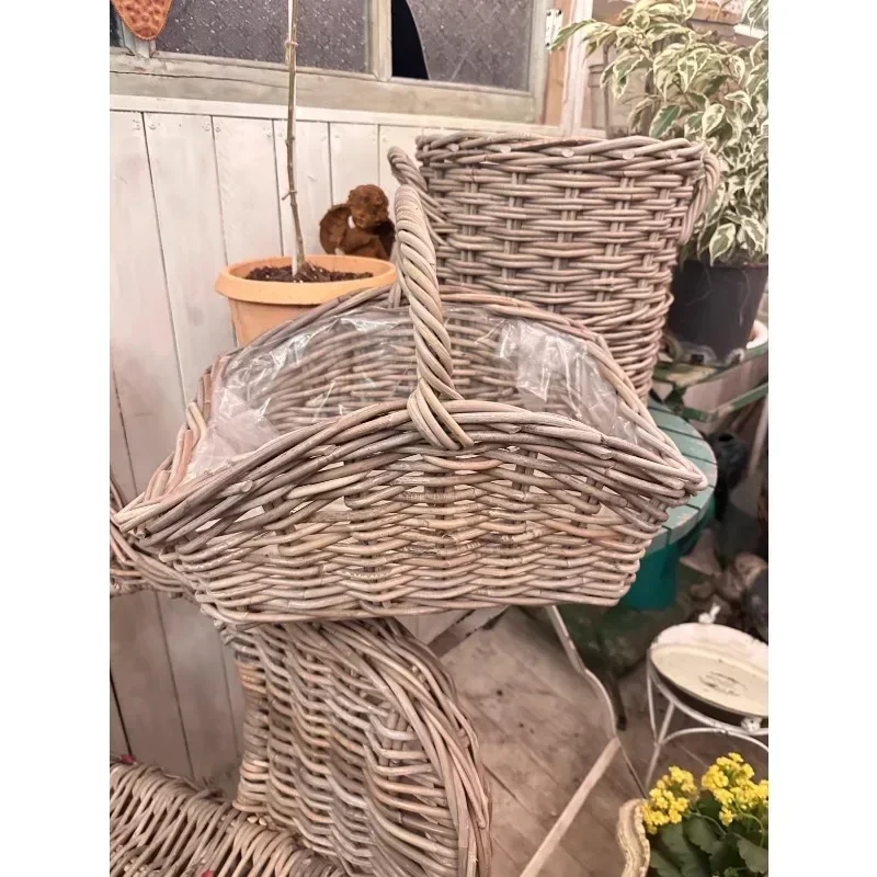 

Imported Indonesian rattan single handle basket