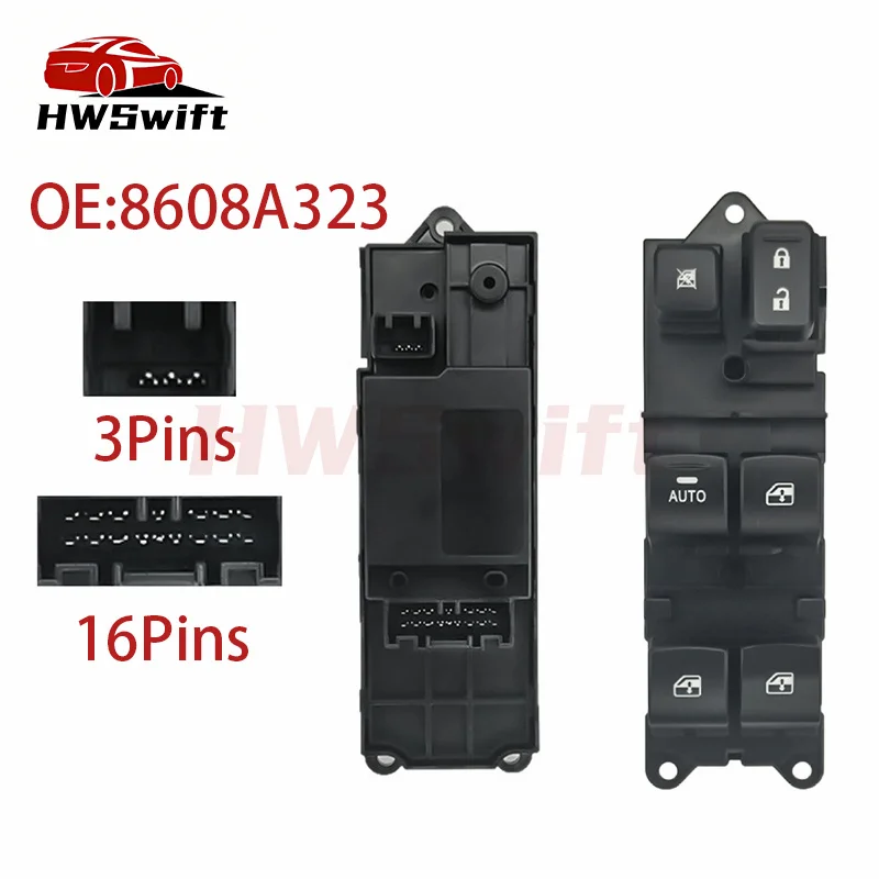 8608A323 Front Driver Left Electric Window Glass Lifter Switch Button For Eclipse Cross 2018 2019 2020 2021 2022 2023-2024 New