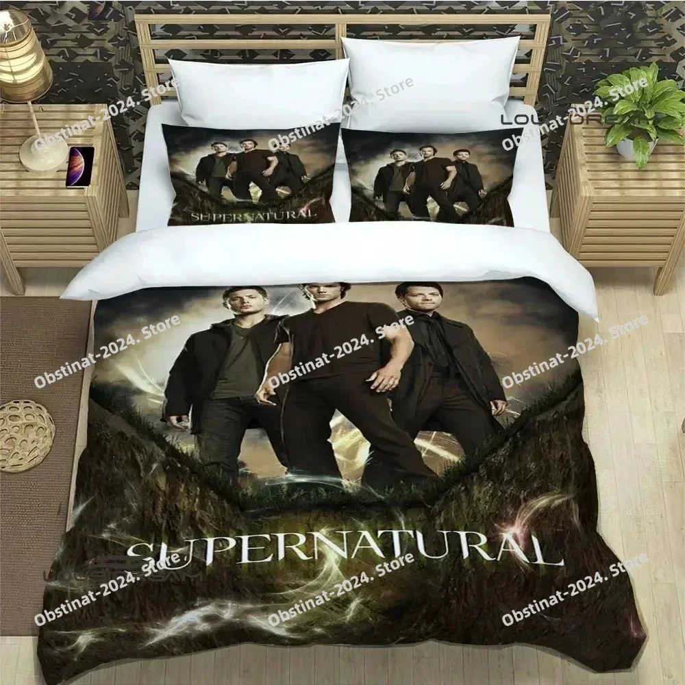 Supernatural Join The Hunt 3D Printing Comforter Bedding Set,Duvet Cover Quilt Cover Pillowcase,King Queen Size Bedding Set Kid