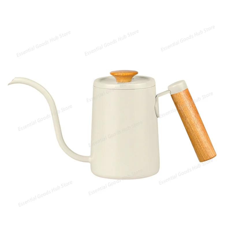 New Coffee Pot, Solid Wood & 304 Stainless Steel Coffee Pour Over Kettle, Drip Type Pour Over Coffee Kettle, 600ML